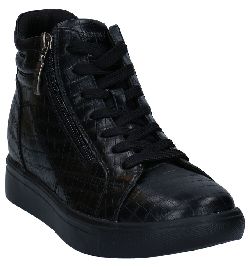 Esprit Granada Baskets Haute en Noir en simili cuir (279622)