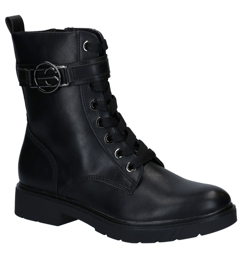 Esprit Boots à lacets en Noir en cuir (279625)