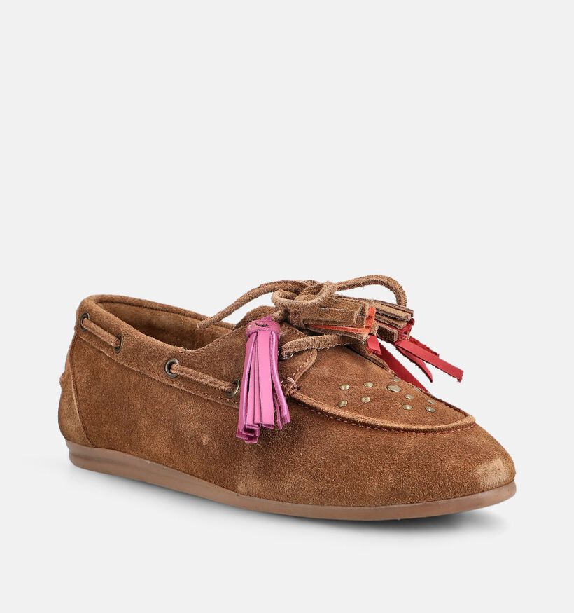 PS Poelman Cognac Bootschoenen voor dames (381327)