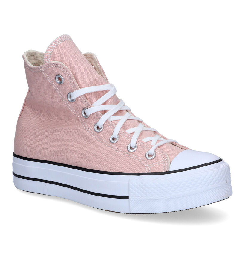 Converse CT All Star Lift Canvas Platform Roze Sneakers in stof (302636)