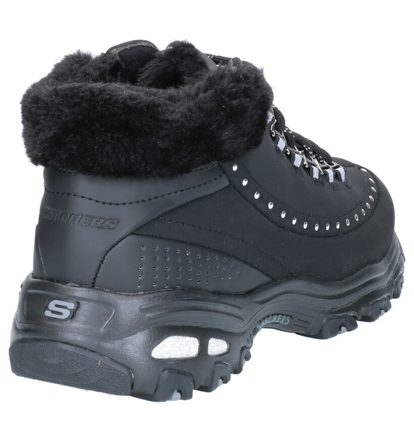 Skechers D'Lites Gleeful Bottines en Noir en simili cuir (225931)