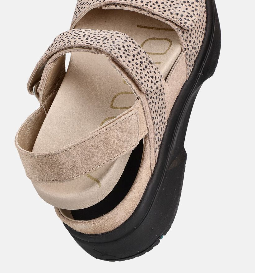 Xsensible Aruba Sandales en Beige/Noir pour femmes (373012) - pour semelles orthop&eacute;diques