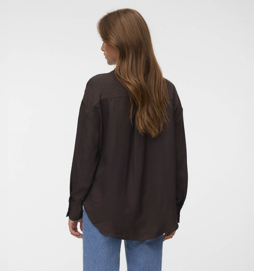 Vero Moda Melaney Queeny Donkerbruine Blouse voor dames (381309)
