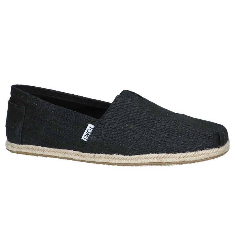 Zwarte Espadrilles Toms in stof (242103)