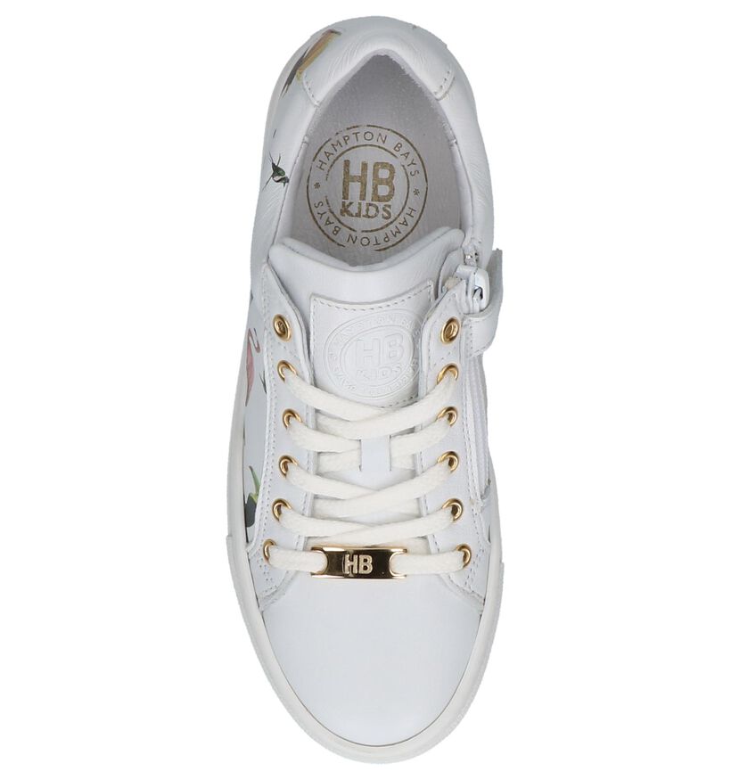 Hampton Bays Baskets basses en Blanc en cuir (213237)