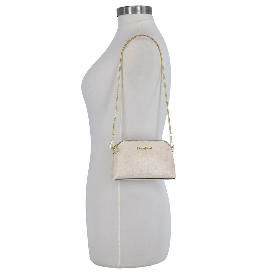 Kisses of Pearl Paula Beige Crossbody Tas in kunstleer (273754)