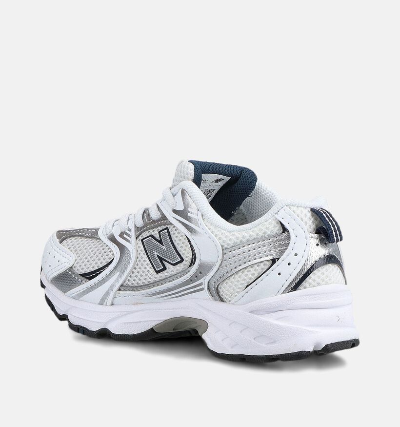 New Balance 530 Witte/Zilveren Sneakers voor meisjes (390099) - geschikt voor steunzolen