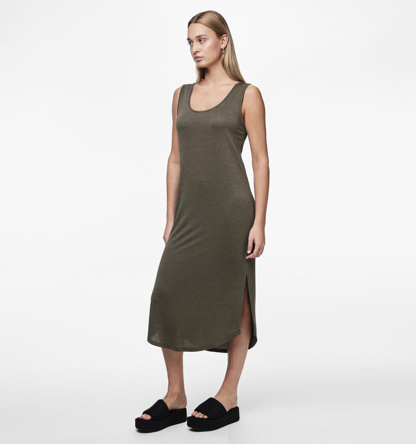 Pieces Billo Kaki Tank Midi Jurk voor dames (351101)