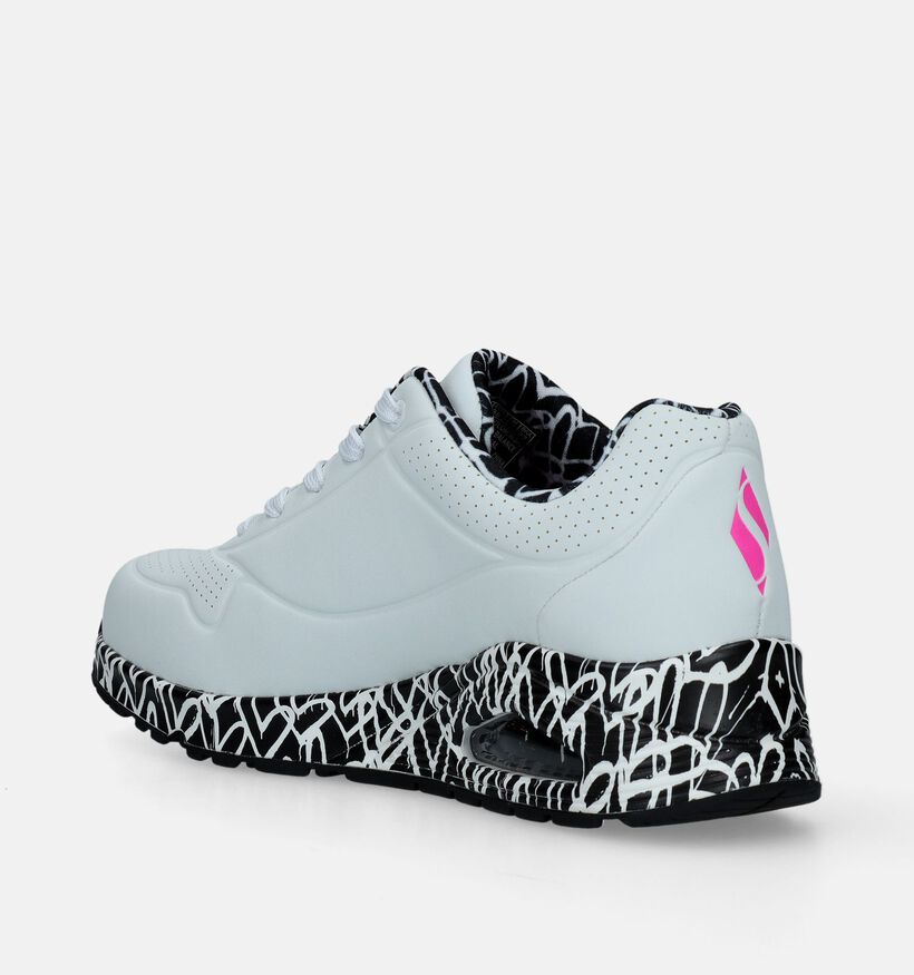 Skechers x JGoldcrown Uno Loving Witte Sneakers voor dames (344737) - geschikt voor steunzolen