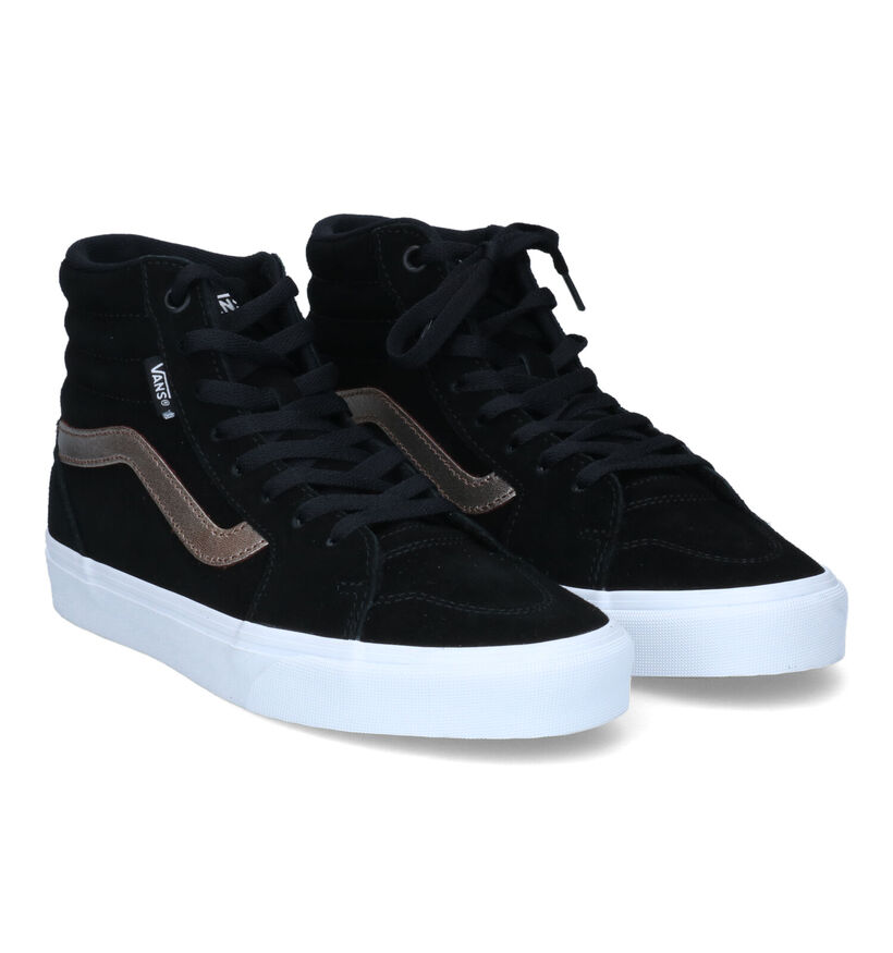 Vans Filmore Hi Baskets de skate en Noir pour femmes (328039)