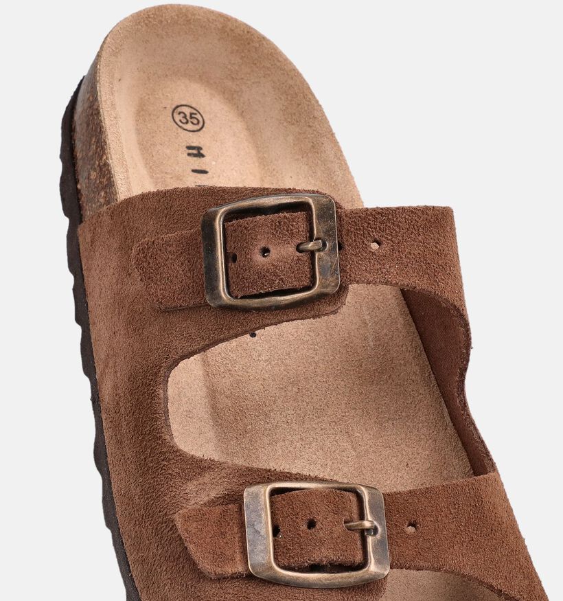 Milo & Mila Nu-pieds en Brun fonc&eacute; pour filles, gar&ccedil;ons (373066)