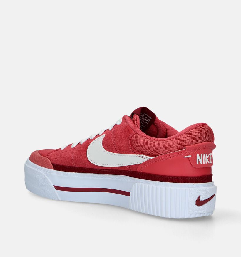 Nike Court Legacy Lift Baskets en Rouge pour femmes (334882)