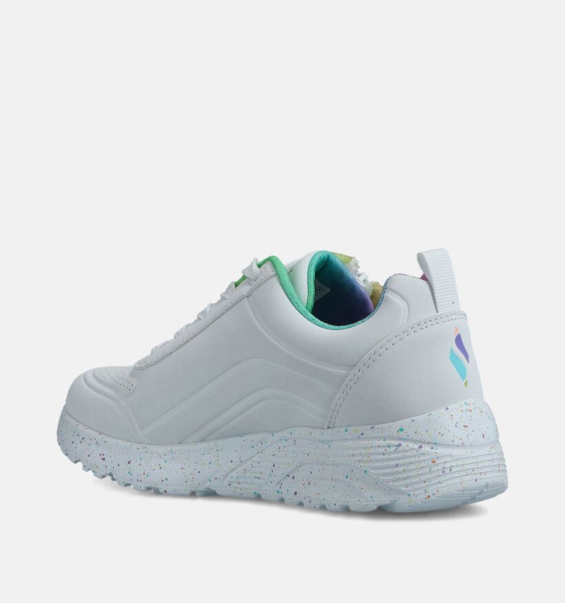 Skechers Uno Lite Vivid Splash Witte Sneakers voor meisjes (367526)