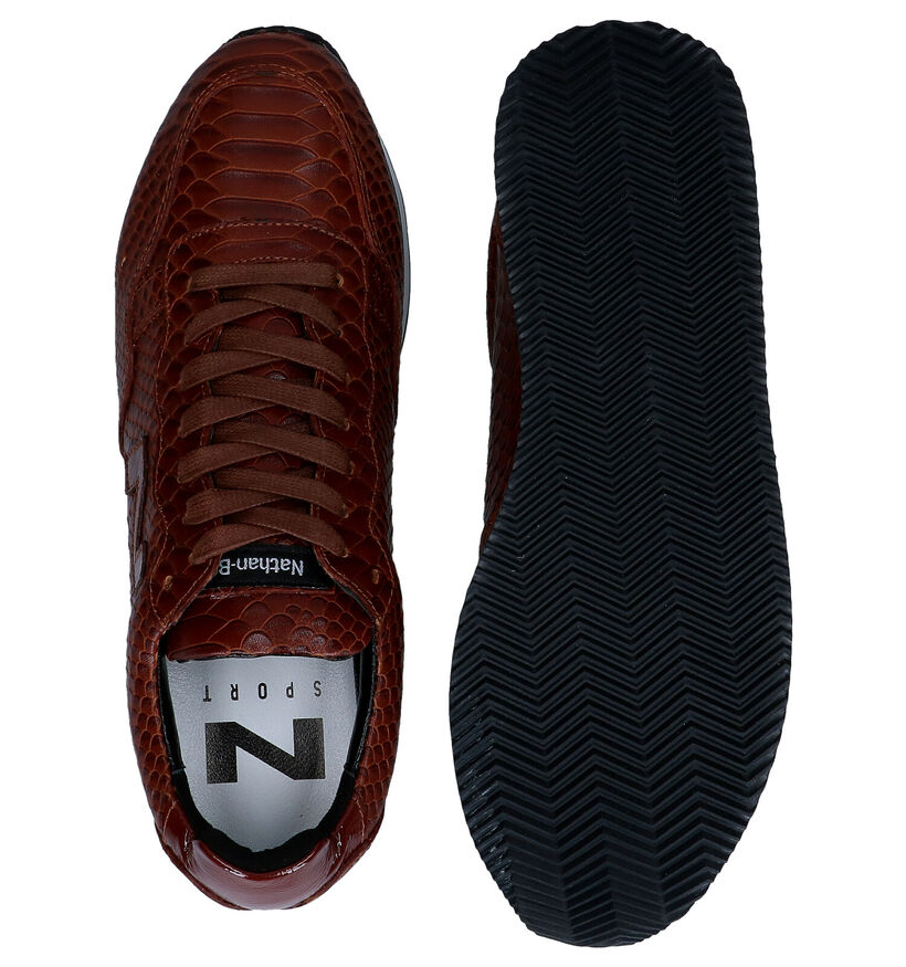 Nathan-Baume Cognac Veterschoenen in leer (283257)