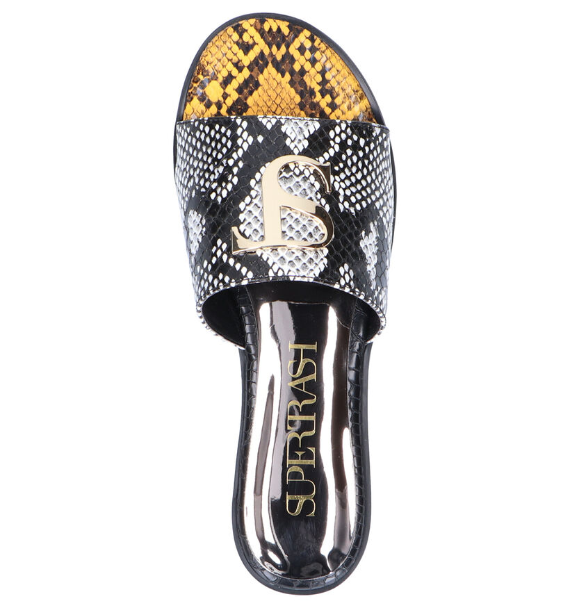 Supertrash Zwarte Slippers in kunstleer (274143)