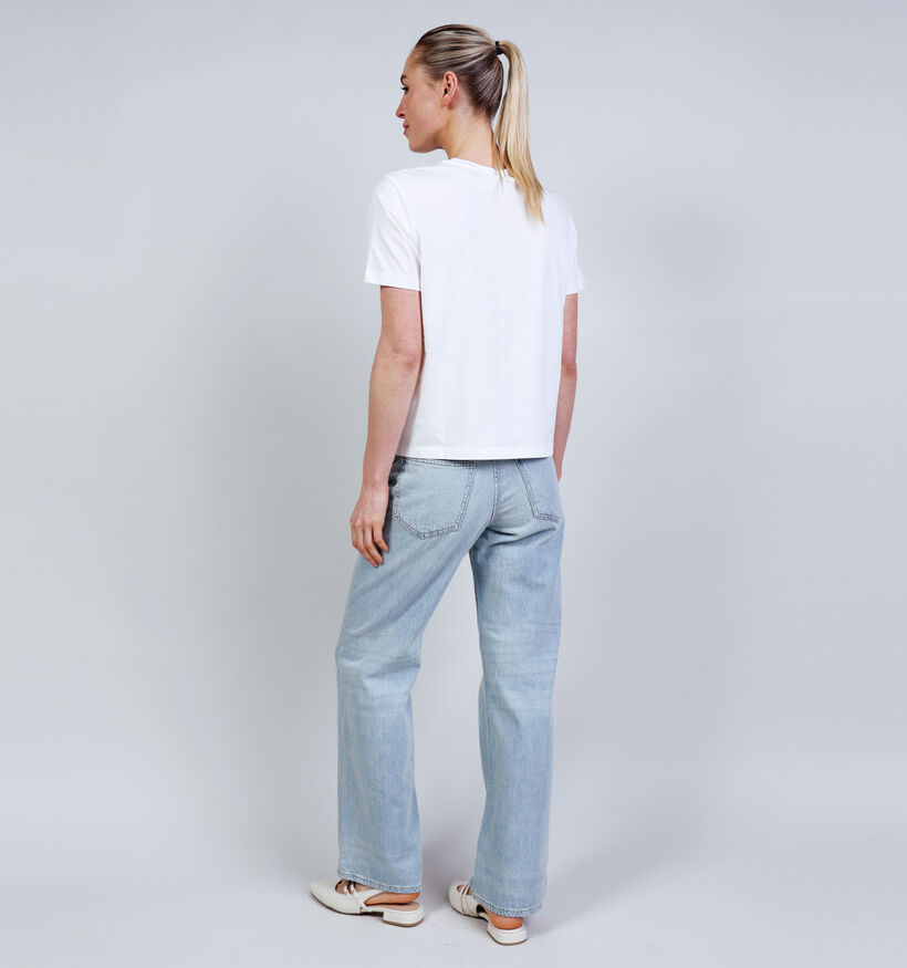 Vila Sybilla French Coffee T-shirt en Blanc pour femmes (368101)