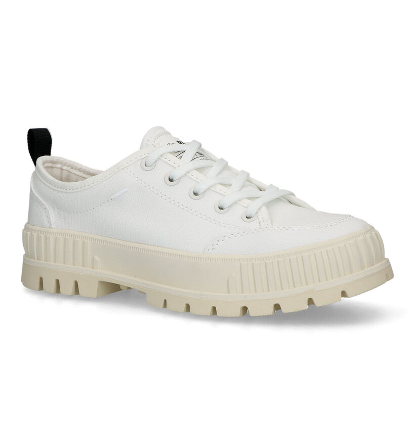 Palladium Pallashock Chaussures à lacets en Blanc pour femmes (320205) - pour semelles orthopédiques