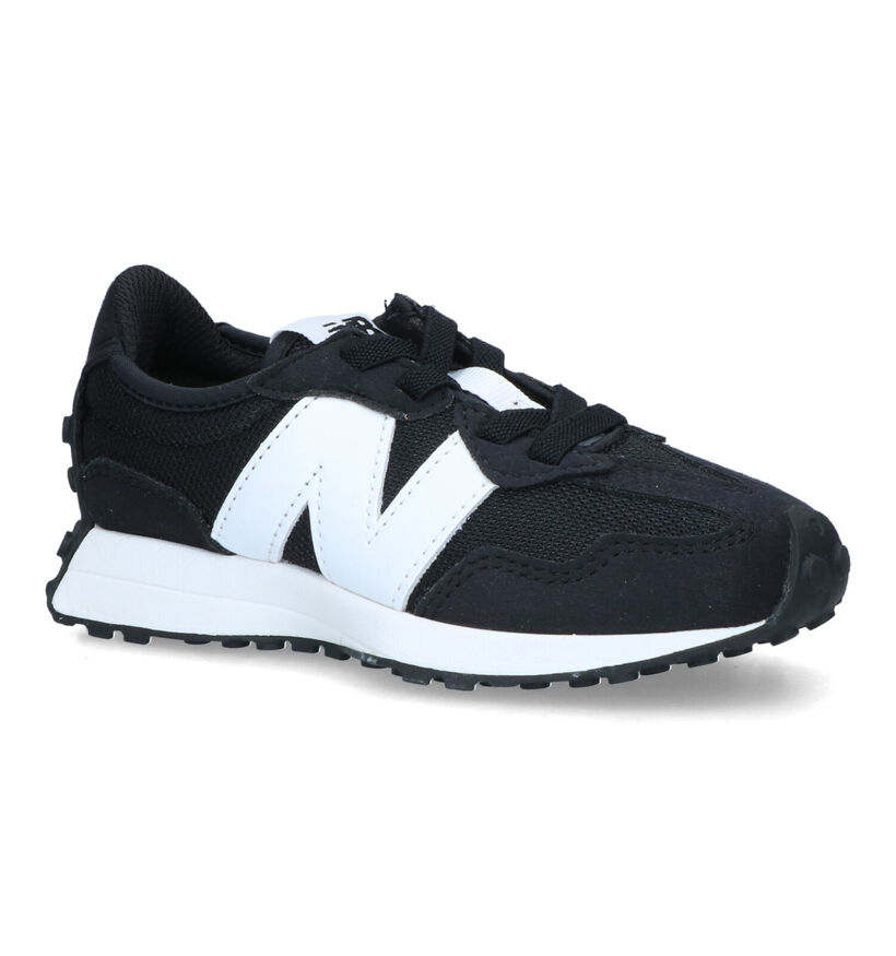 New Balance 327 Baskets en Noir pour filles, garçons (319330) - pour semelles orthopédiques