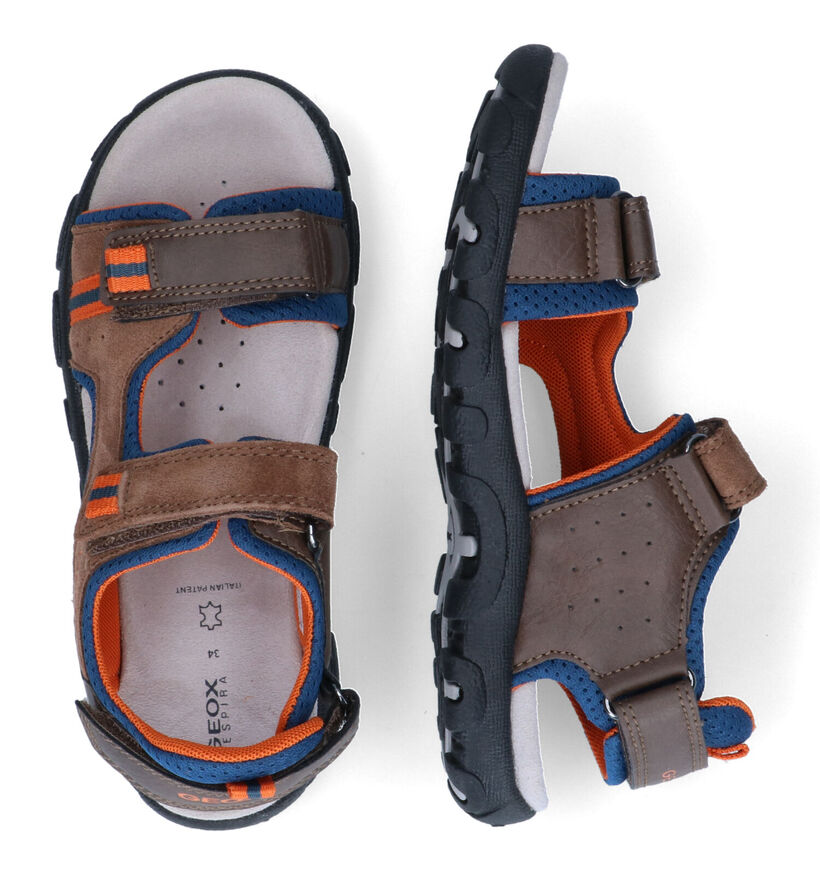 Geox Strada Blauwe Sandalen in daim (303742)
