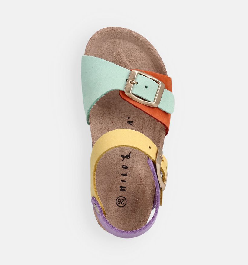 Milo & Mila Sandales en Jaune/Violet pour filles (369848)