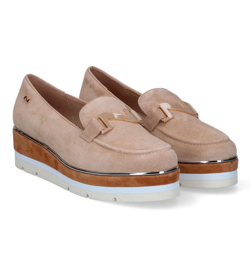 Nathan-Baume Beige Mocassins in daim (308381)
