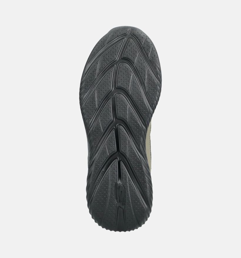 Skechers Bounder 2.0 Zwarte/Groene Sneakers voor jongens (376851)