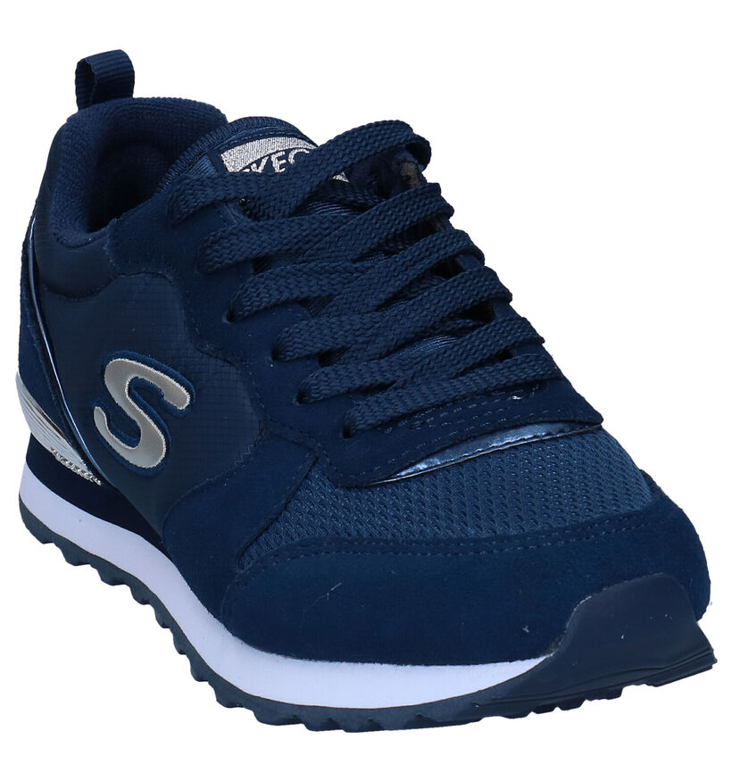 Skechers Gold'n Gurl Baskets en Bleu en daim (293947)