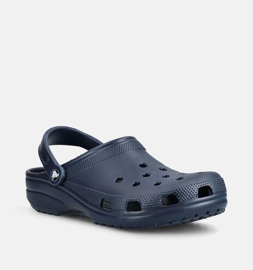 Crocs Classic Claquettes en Bleu fonc&eacute; pour hommes (370915)
