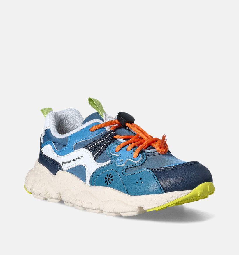 Naturino x Flower Mountain Yamano 3 Blauwe Veterschoenen voor jongens (357532) - geschikt voor steunzolen