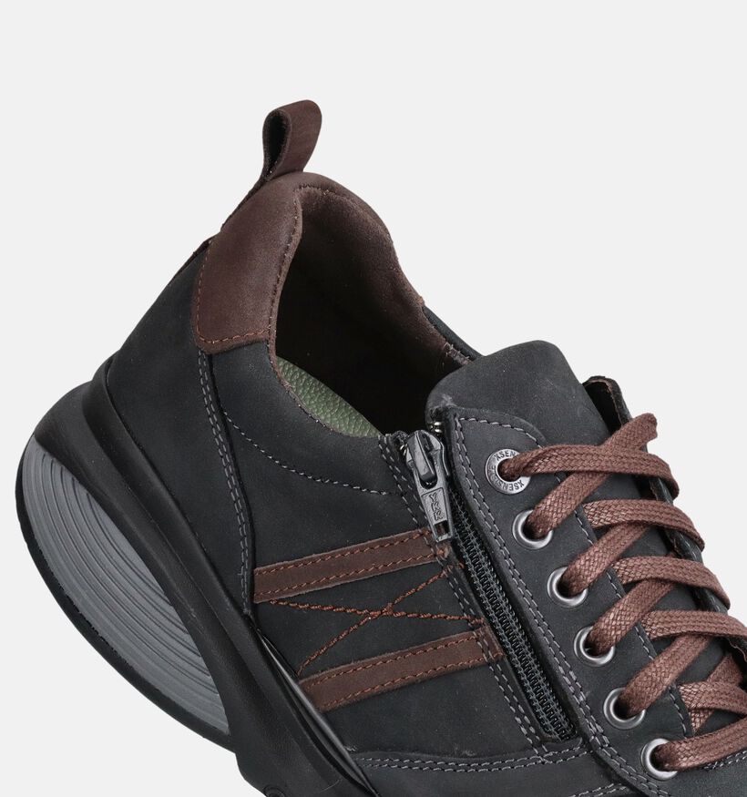 Xsensible Stretchwalker Donkerblauwe Rits-Veterschoenen voor heren (378832) - geschikt voor steunzolen