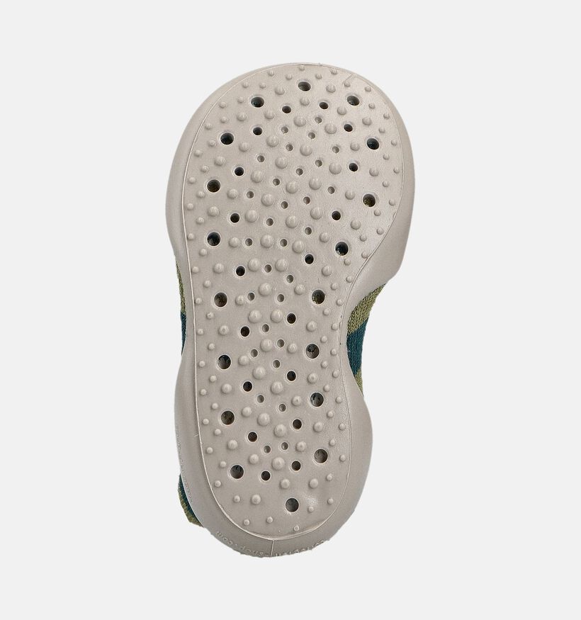 Collégien Pantoufles fermées en Vert kaki pour filles, garçons (364990) - pour semelles orthopédiques