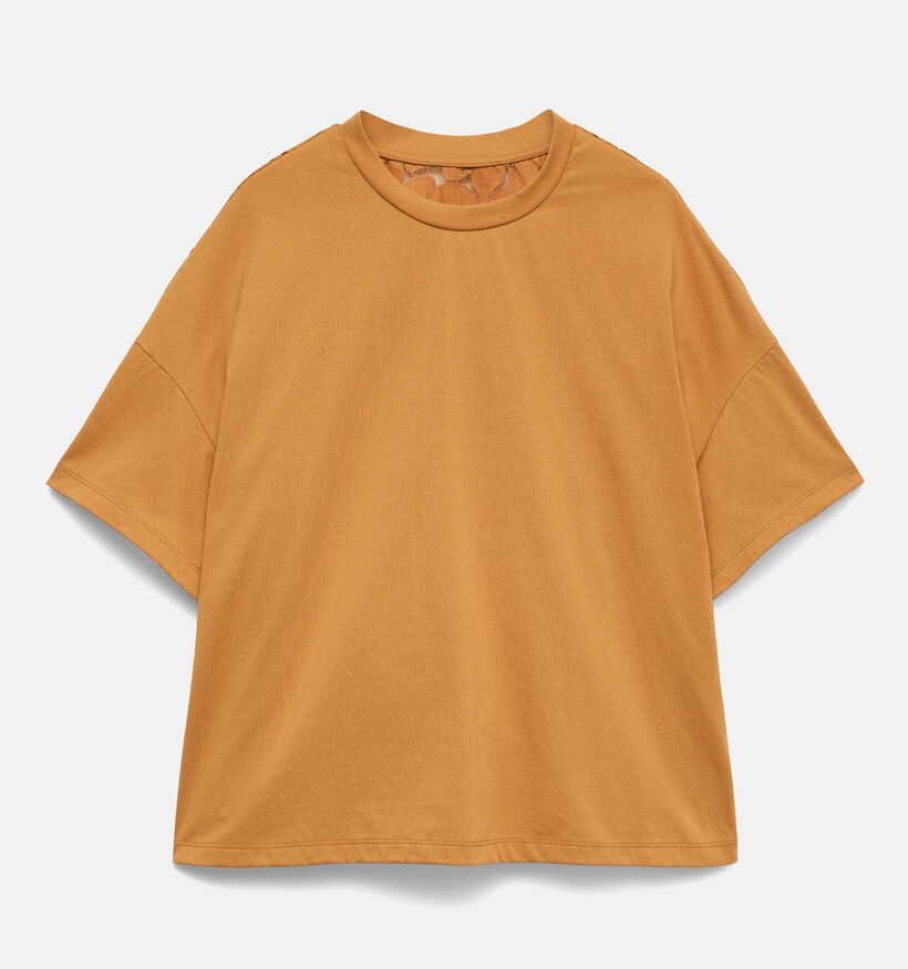 Vero Moda Sharon Back Lace T-shirt en Orange pour femmes (374977)