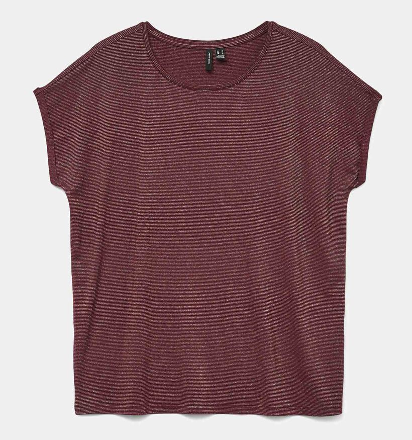 Vero Moda LAVA Glitter Bordeaux T-Shirt voor dames (364692)