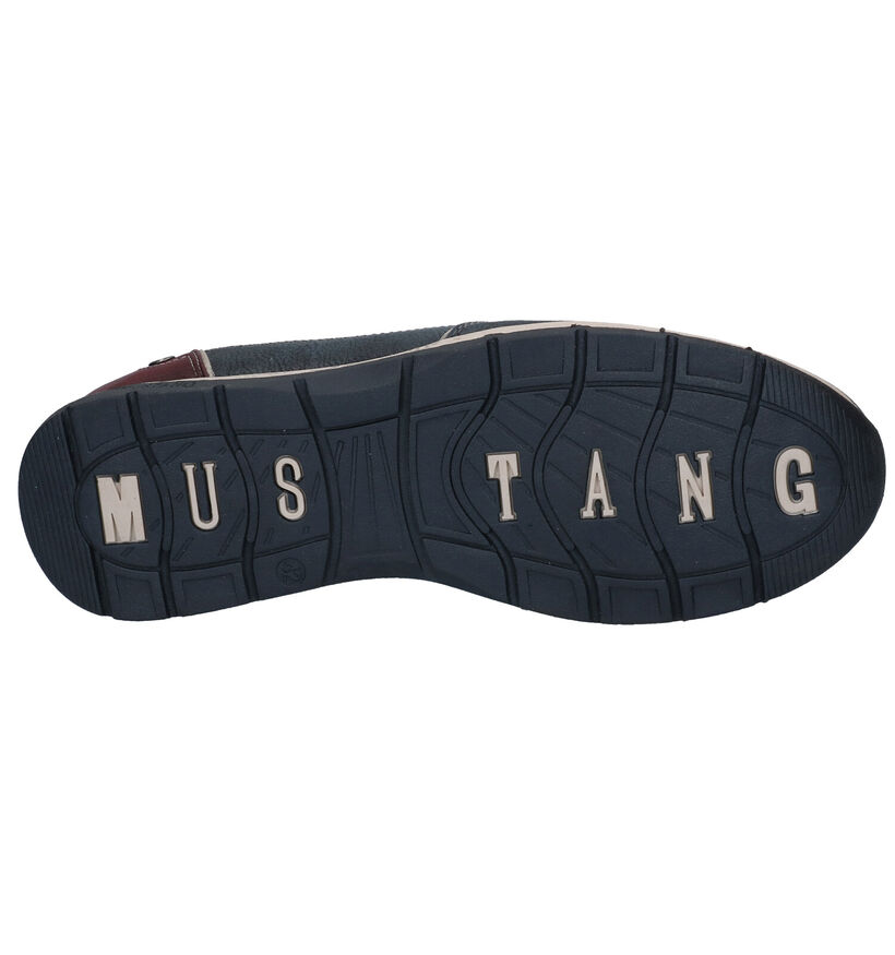 Mustang Blauwe Veterschoenen voor heren (329592) - geschikt voor steunzolen