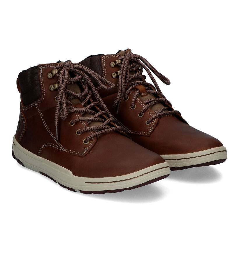 Caterpillar Colfax Bottines en Cognac pour hommes (329666) - pour semelles orthopédiques