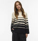 Vero Moda Saba Stripe Zwarte/Beige Trui voor dames (361194)