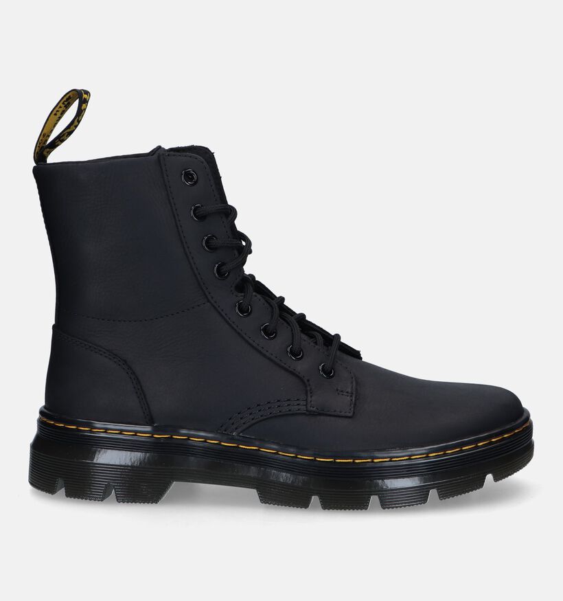Dr. Martens Combs Leather Zwarte Boots voor heren (327244) - geschikt voor steunzolen