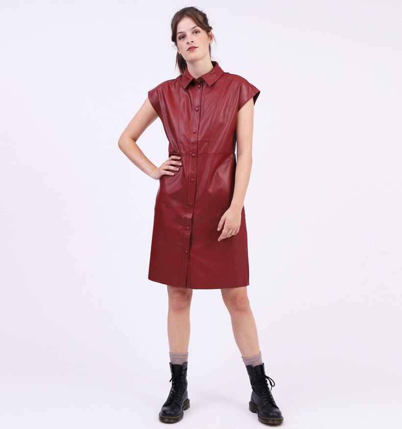Vila Odine Robe chemise en Bordeaux pour femmes (317884)