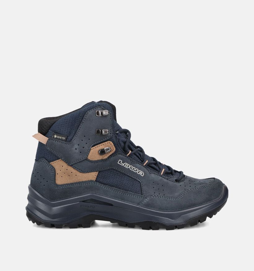 LOWA Ventierra GTX Mid Chaussures de randonn&eacute;e en Bleu pour hommes (374302) - pour semelles orthop&eacute;diques