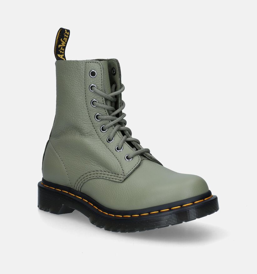 Dr. Martens 1460 Pascal Boots en Vert Kaki pour femmes (334972) - pour semelles orthopédiques