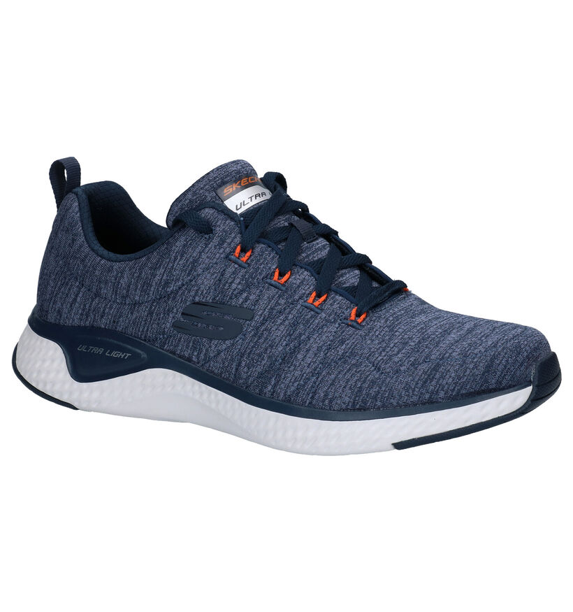 Skechers Solar Fuse Motion Sensor Blauwe Sneakers in stof (279360)