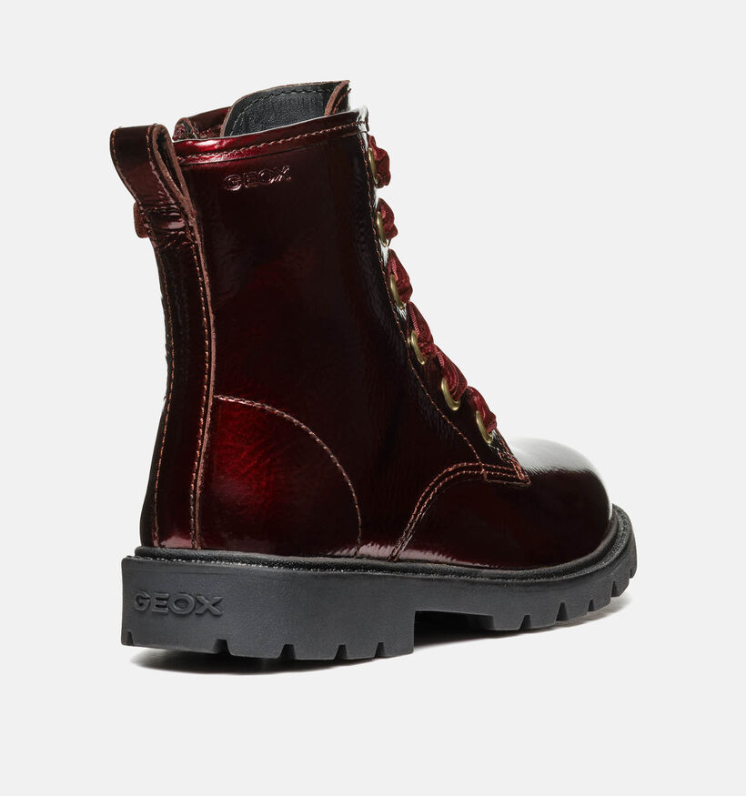 Geox Shaylax Bottines en Bordeaux pour filles (345954) - pour semelles orthopédiques