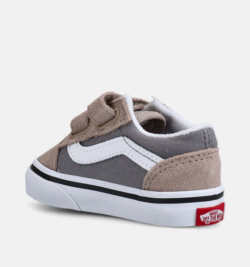 Vans Old Skool Baskets en Gris/Taupe pour gar&ccedil;ons, filles (368987)
