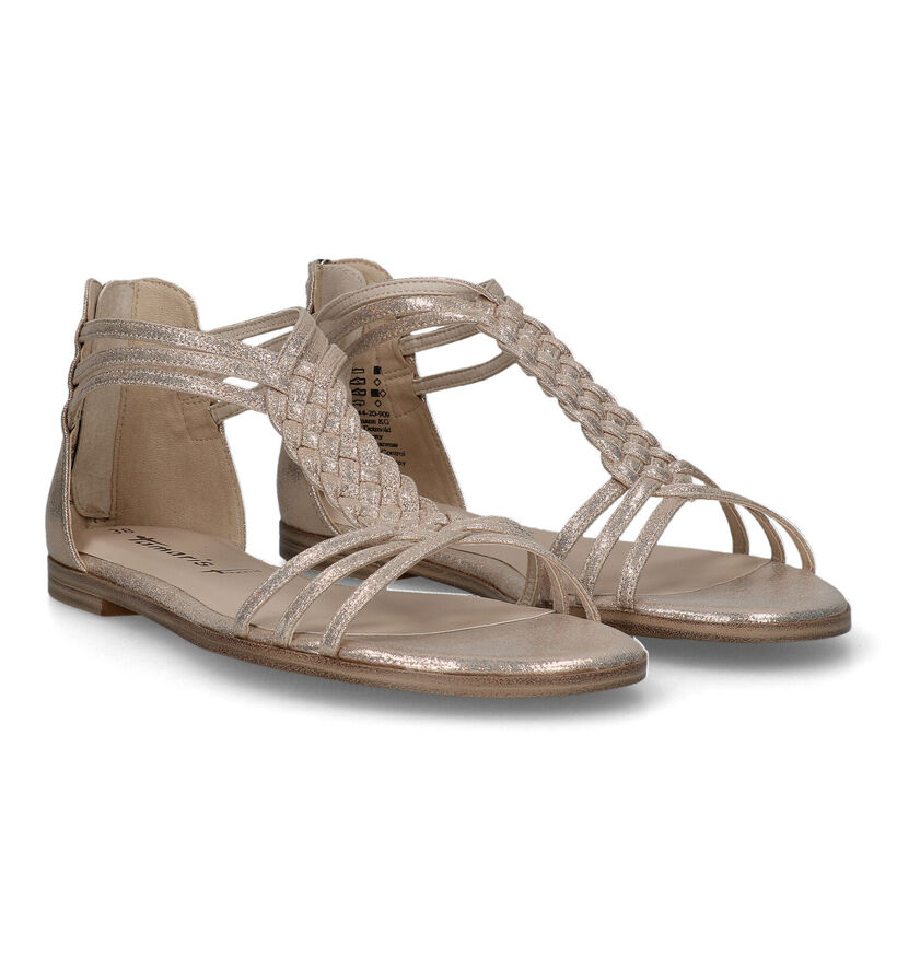 Tamaris Gouden Romeinse sandalen in stof (334261)