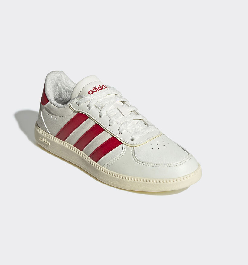 adidas Breaknet Sleek Wit/Rode Sneakers voor jongens, meisjes (359629) - geschikt voor steunzolen