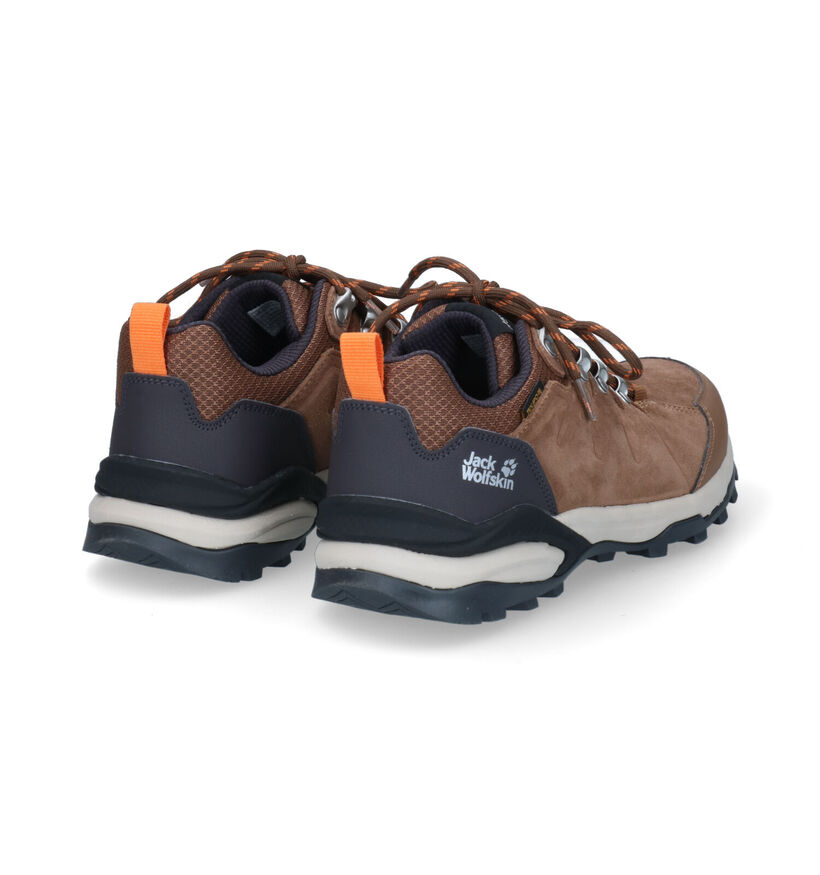 Jack Wolfskin Refugio Texapore Bruine Wandelschoenen voor dames (302176) - geschikt voor steunzolen