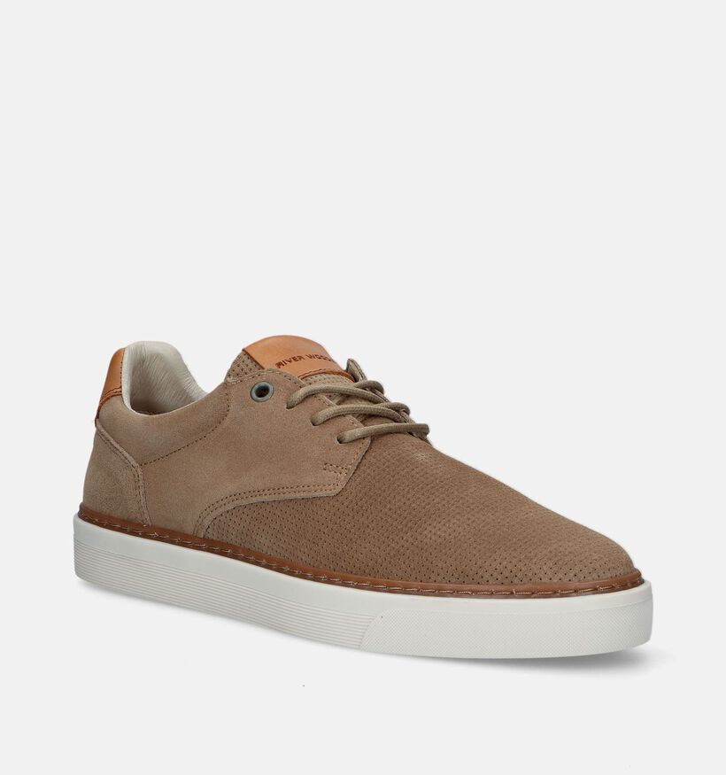 River Woods Robby Taupe Veterschoenen voor heren (340905) - geschikt voor steunzolen