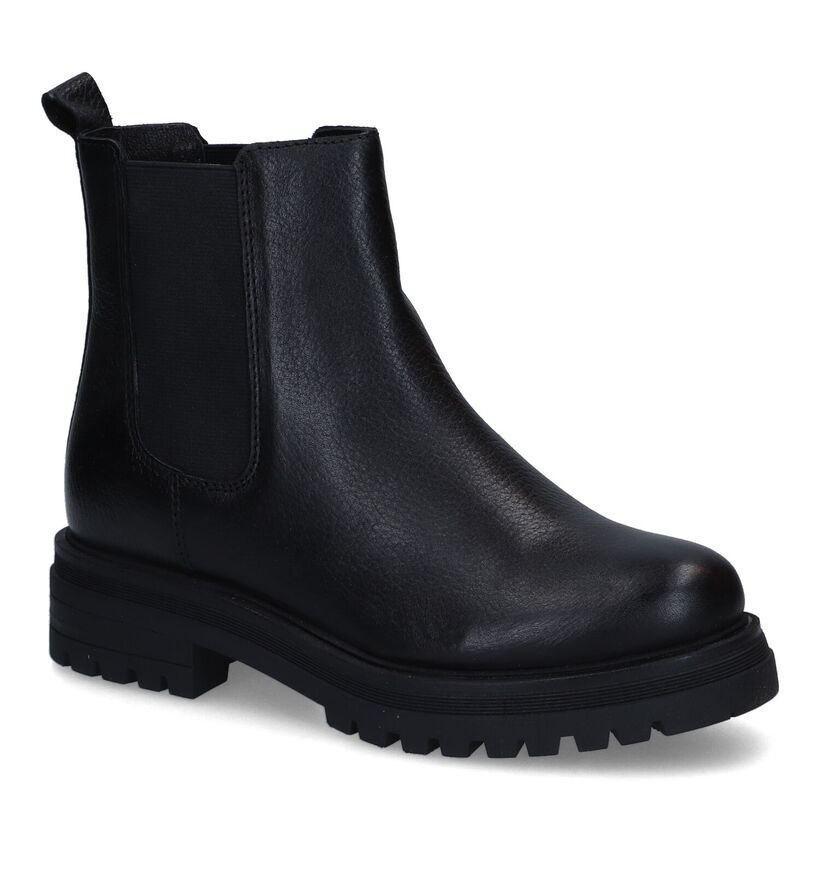 Poelman Bottines Chelsea en Noir en cuir (318226)