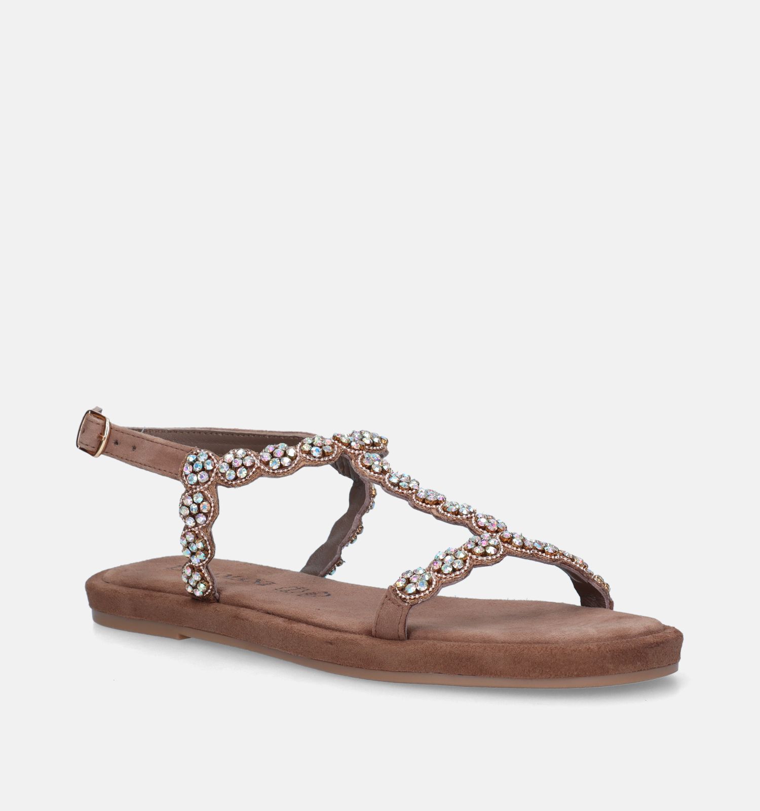 Lazamani Cognac Sandalen Dames Sandalen Online op TORFS.BE