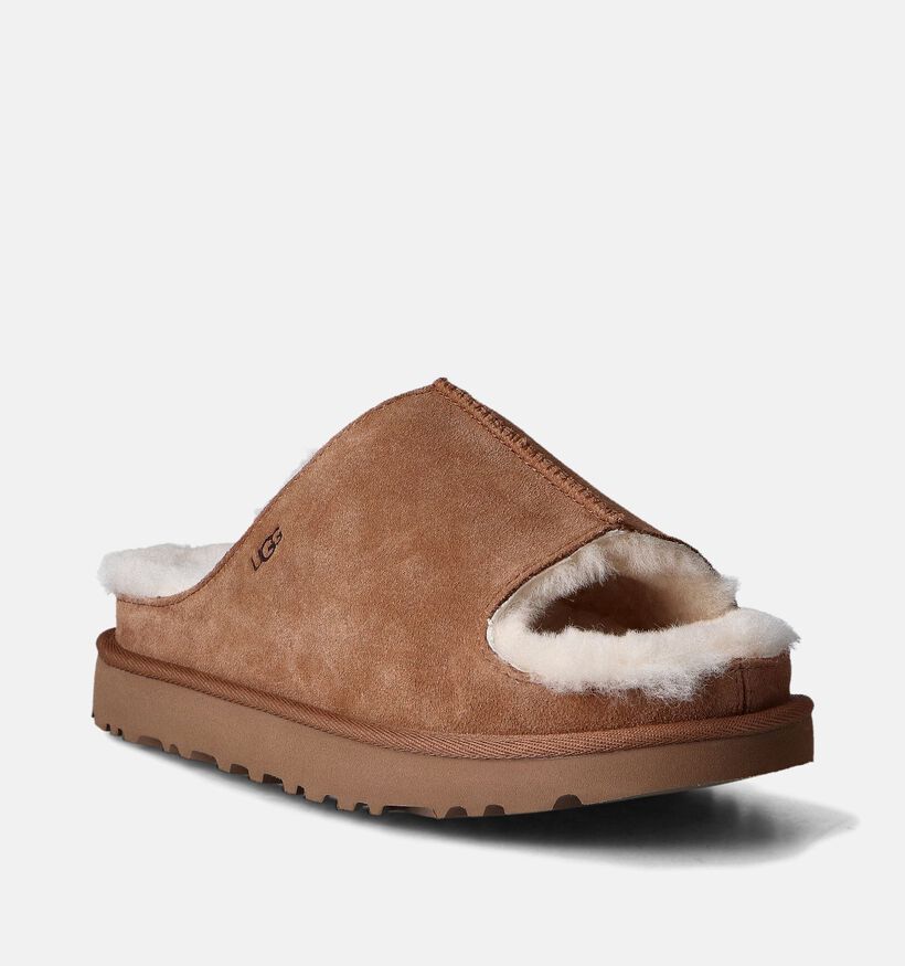 UGG Greenport Slide Pantoufles en Cognac en Laine pour femmes (352818)